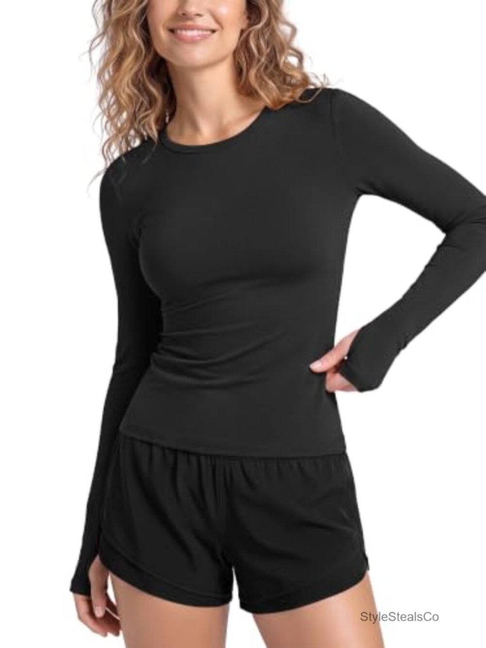 Women's Long Sleeve Thumbhole Athletic Yoga Top